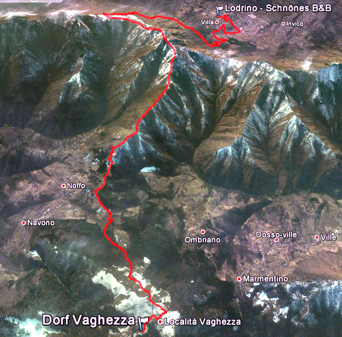 Satellitenansicht Etappe 25: Vaghezza - Lodrino