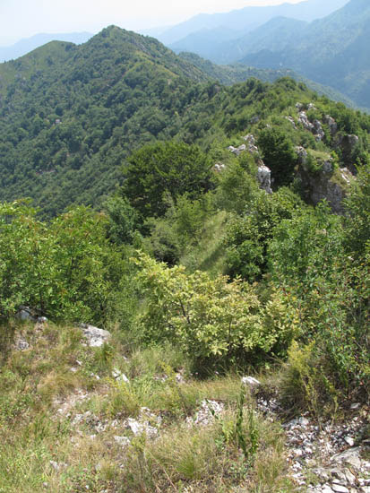 Gratkletterei auf dem Variante Alta Sentiero 3V mit Blick auf Lumezzane